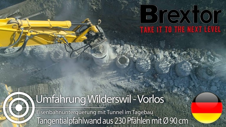 überschnitte Bohrpfahlwand