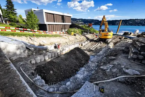 Bootshaus mit Pfahlgründung